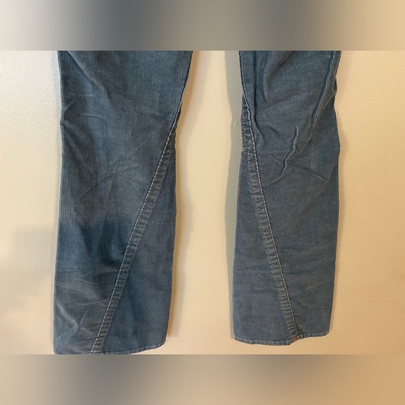 True Religion Womens Vintage Low Rise Flare Blue Corduroy Pants Y2K Joey Sz 28 - Picture 7 of 15